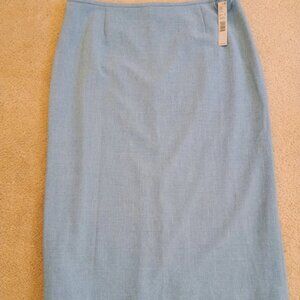 NWT Preston & York 'Taylor' Pencil Skirt Blue Bird Textured Size 14 -SHIPS FREE!